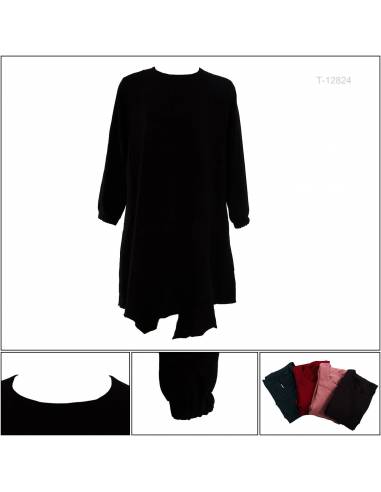 Atasan Tunik Cewek Polos Lengan Panjang Jeff...