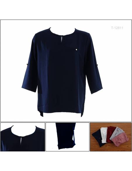 Atasan Blus Cewek Lengan 7/8 Jeff All Size