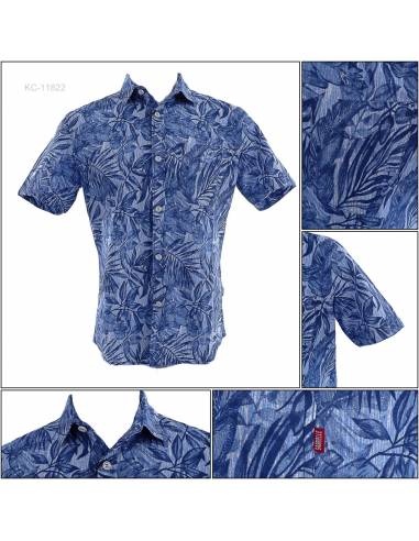 Kemeja Cowok Slim Fit Lengan Pendek Gabrielle S-XL