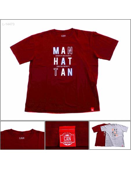 Kaos Oblong Cowok Lengan Pendek Can