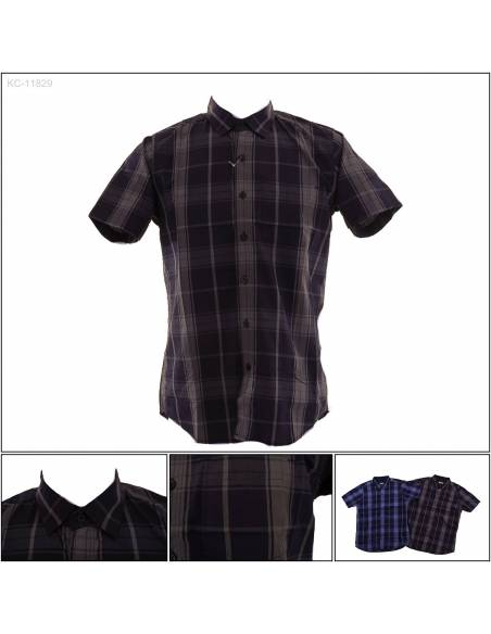 Kemeja Cowok Regular Lengan Pendek RGB M-XL