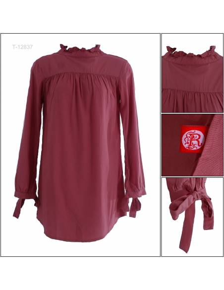 Atasan Blus Cewek Lengan Panjang Red Up M-2XL