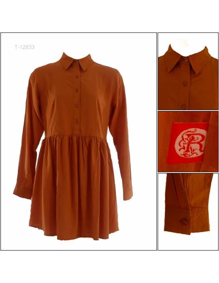 Atasan Tunik Cewek Lengan Panjang Red Up M-2XL