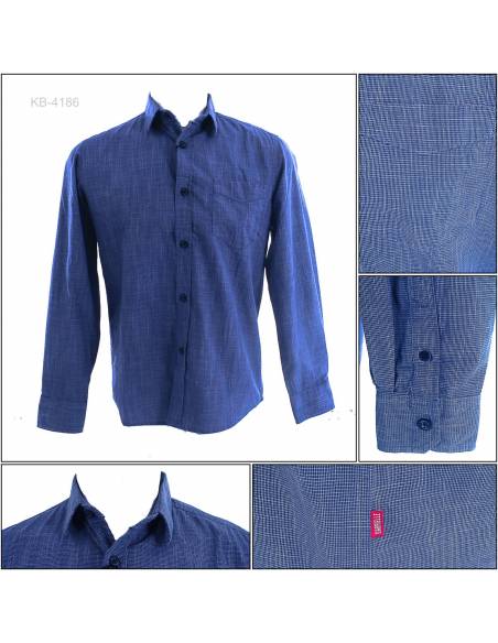 Kemeja Cowok Lengan Panjang Gabrielle S-XL