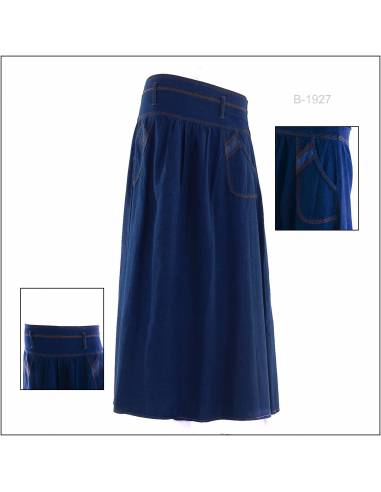 Rok Jeans Panjang/Long Skirt Emerald
