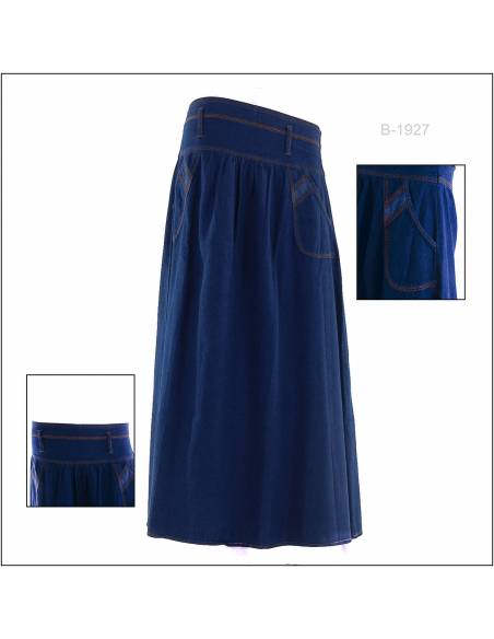 Rok Jeans Panjang/Long Skirt Emerald