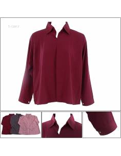 Atasan Blus Cewek Polos Lengan Panjang Jeff All Size