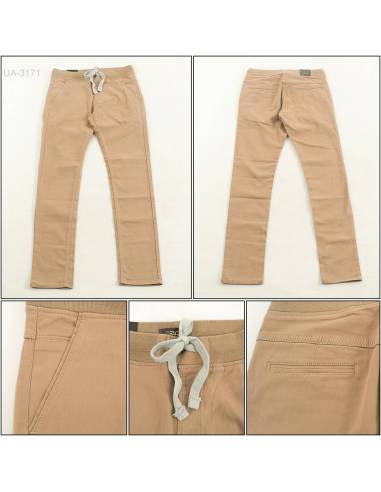 Celana Panjang Katun Slim Fit Cowok Rib Kolor...