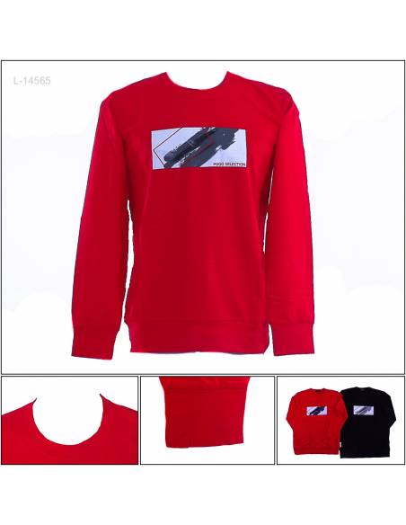 Kaos Oblong Cowok Regular Lengan Panjang Hugo M-XL