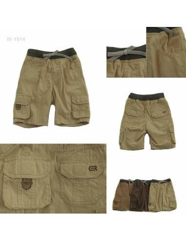 Celana Pendek Katun Anak Cowok Rib Kolor...