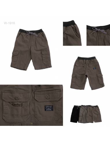 Celana Pendek Katun Anak Rib Kolor Cargo...