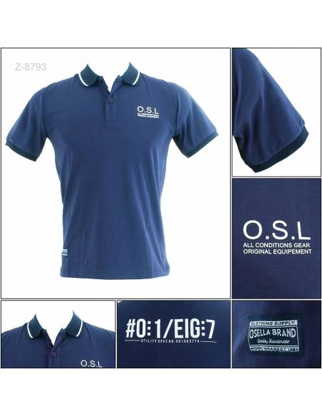 Kaos Kerah Cowok Stretch Lengan Pendek Osella M-XL