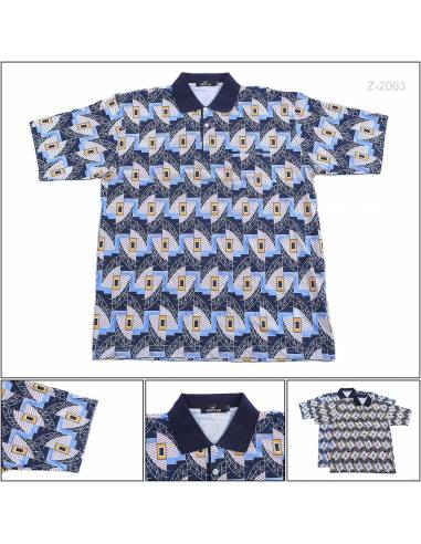 Kaos Kerah Cowok Motif Lengan Pendek What's Up...