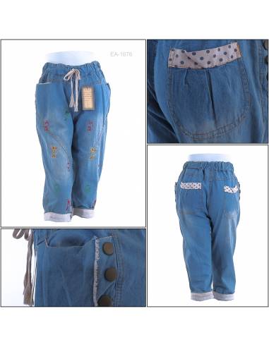 Celana Pendek/ Shorts Jeans 7/8 Biru Muda...
