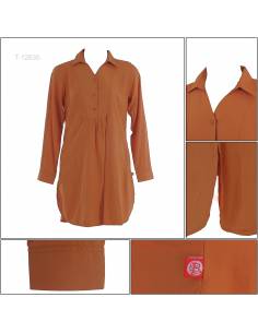 Atasan Tunik Cewek Polos Lengan Panjang Red Up M-2XL