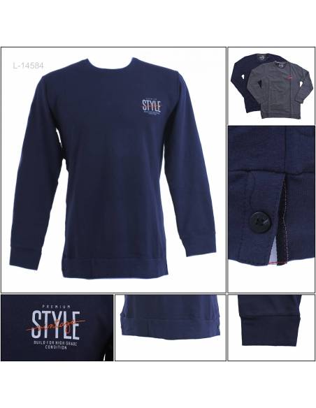 Kaos Oblong Cowok Lengan Panjang Vintage M-XL