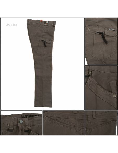 Celana Panjang Katun Cargo Slim Fit Cowok Must Evan's 28-34