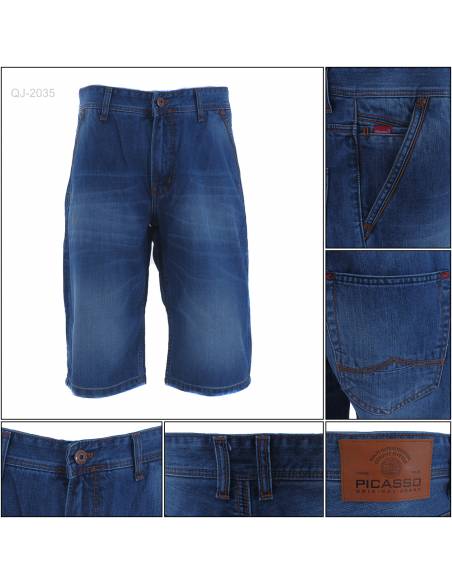 Celana Pendek Jeans Cowok Reguler Picasso 33-38