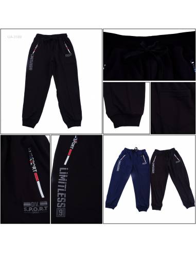 Celana Training Panjang Slim Fit Cowok...