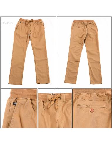 Celana Panjang Katun Slim Fit Cowok Rib Kolor...