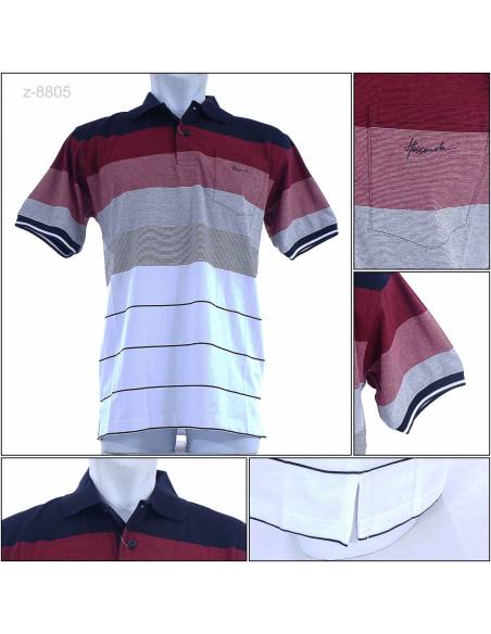 Kaos Kerah Cowok Lengan Pendek Hassenda S-XL