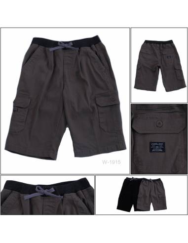 Celana Pendek Katun Anak Cowok Rib Kolor...