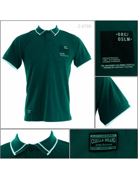 Kaos Kerah Cowok Stretch Lengan Pendek Osella M-XL