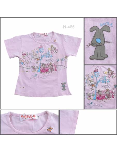 Kaos Oblong/T-shirt Anak Cewek Lengan Pendek Tripled 14
