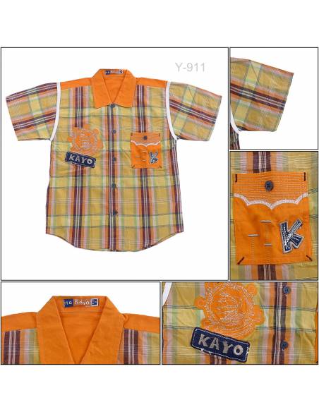 Kemeja Anak Cowok Lengan Pendek