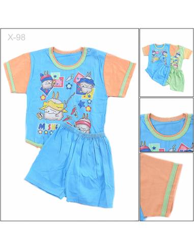 Setelan Kaos Anak Cowok Lengan Pendek All Size