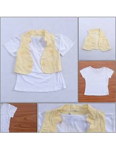 Obral Atasan Kaos+Rompi Anak Cewek Lengan Pendek