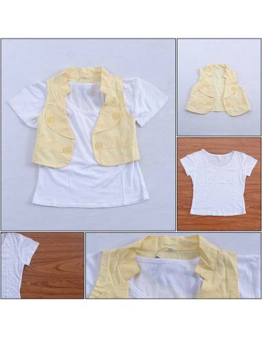 Obral Atasan Kaos+Rompi Anak Cewek Lengan Pendek