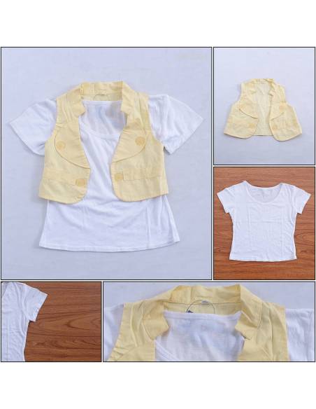 Obral Atasan Kaos+Rompi Anak Cewek Lengan Pendek