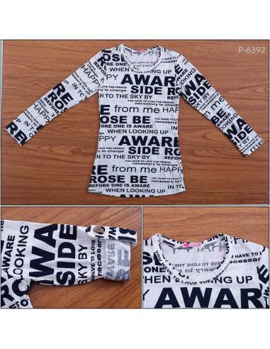 Kaos Oblong Cewek Lengan Panjang BMC All Size