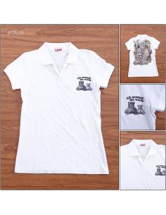 Kaos Kerah Cewek Lengan Pendek Ang Vintage All Size