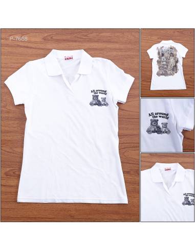 Kaos Kerah Cewek Lengan Pendek Ang Vintage All...