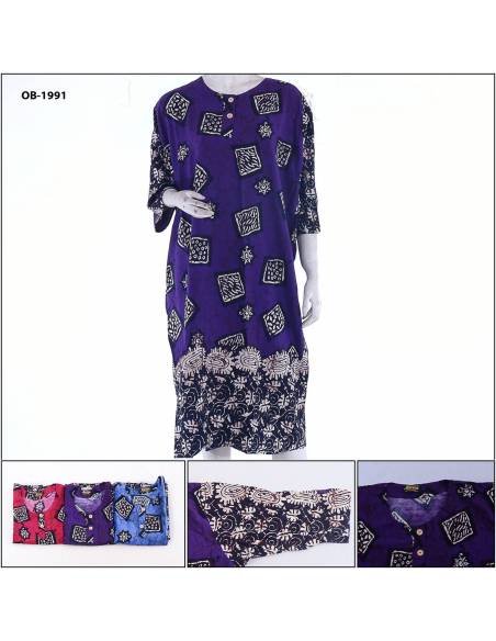 Daster Ibu Lengan Pendek 3/4 Marisa All Size