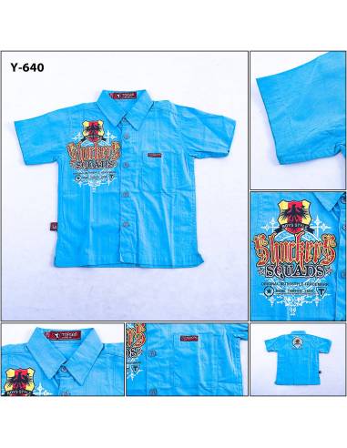 Kemeja Anak Cowok Lengan Pendek All Size