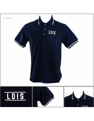 Kaos Kerah Cowok Slim Fit Lengan Pendek Lois M-XL