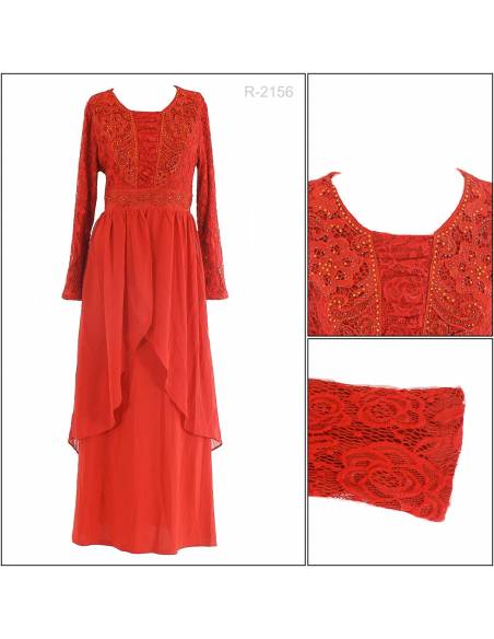 Long Dress Lengan Panjang Cewek Beauty All Size