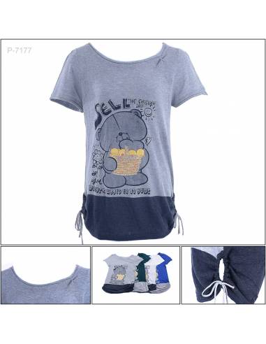 Kaos Cewek Bergambar Lengan Pendek  Shishangzuhe