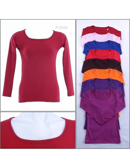 Kaos Cewek Manset Lengan Panjang Polos In Glad