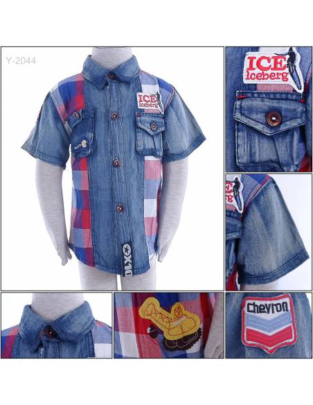 Kemeja Anak Cowok Lengan Pendek Jty 5