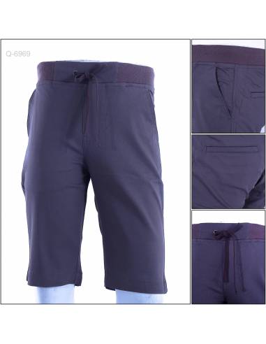 Celana Pendek Rib Kolor Cowok Katun Rock Sky...