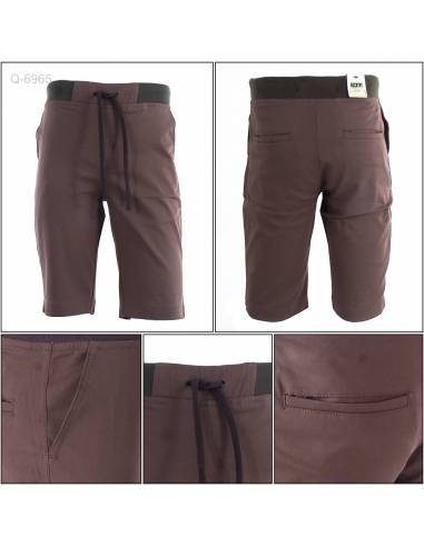 Celana Pendek Cowok Rib Kolor Rock Sky M-2XL