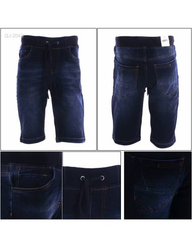 Celana Pendek Jeans Cowok Rib Kolor Rock Sky M-2XL
