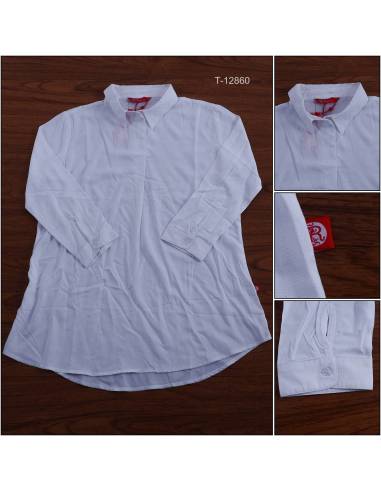 Atasan Blus Cewek Polos Lengan Panjang Red Up...