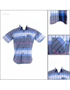 Kemeja Cowok Slim Fit Lengan Pendek Panini