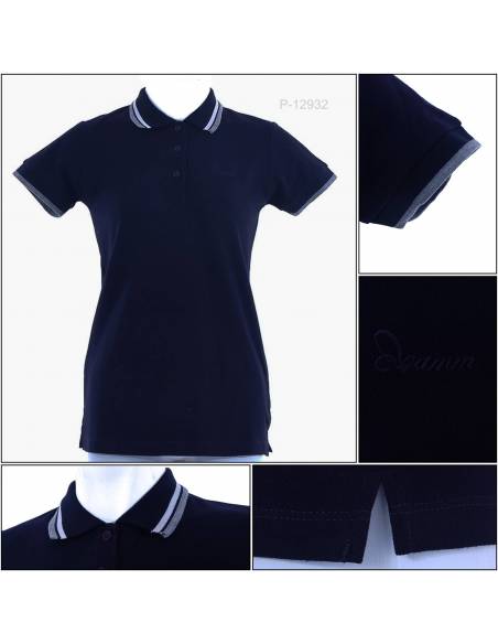 Kaos Kerah Cewek Lengan Pendek Mamm S-XL