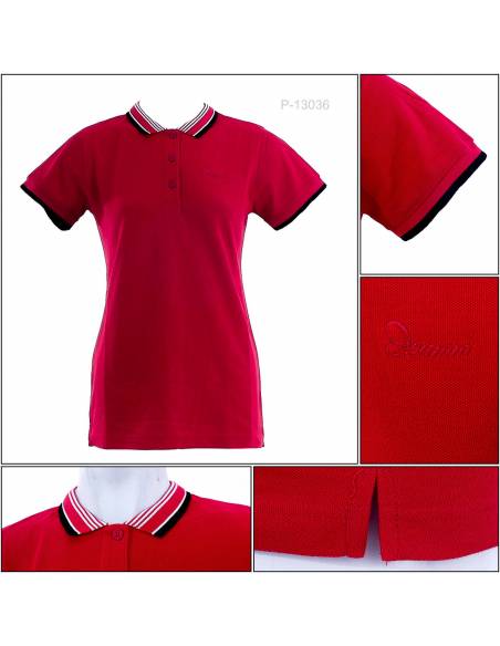 Kaos Kerah Cewek Lengan Pendek Mamm M-XL